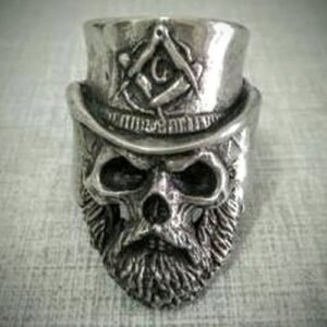 Pewter Bearded Builders Shriner Ring